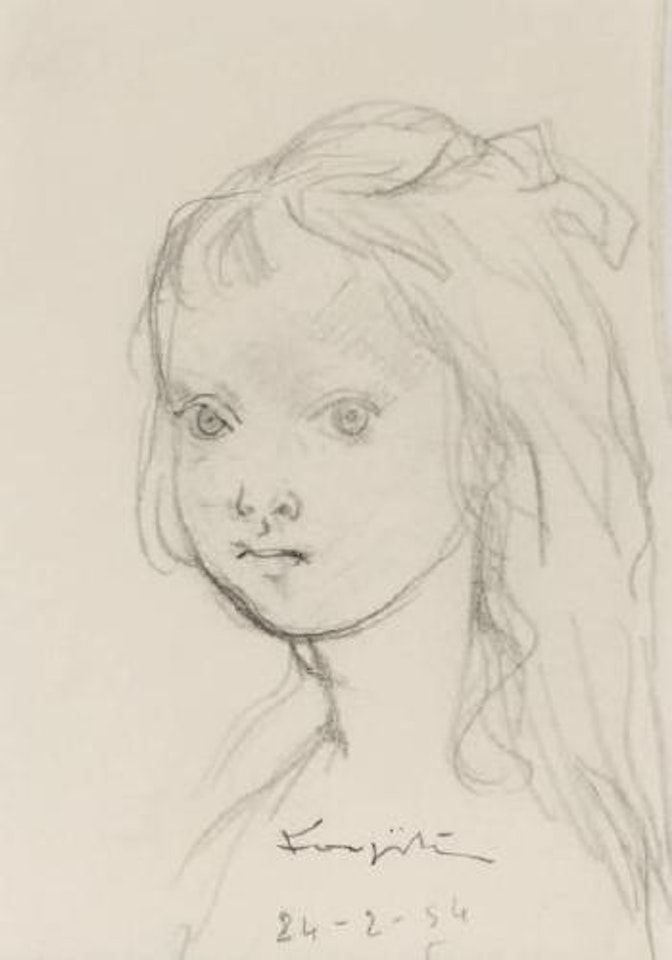 Portrait de jeune fille by Leonard Tsuguharu Foujita
