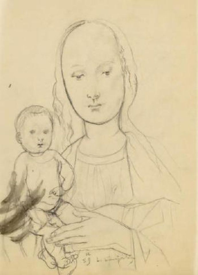 Mère presentant son fils by Leonard Tsuguharu Foujita