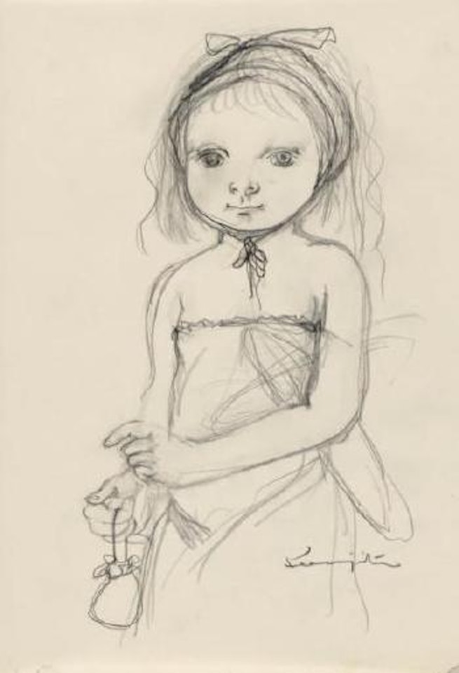 Fillette à la minaudière by Leonard Tsuguharu Foujita