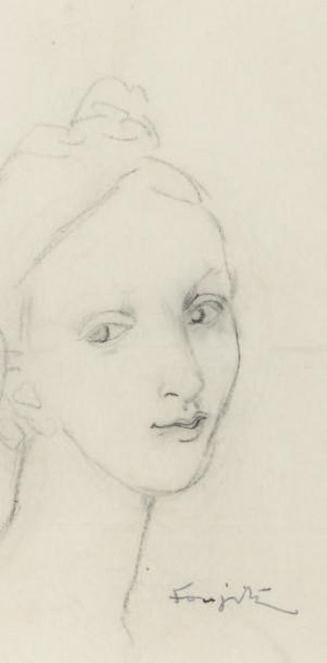 Portrait de jeune fille by Leonard Tsuguharu Foujita