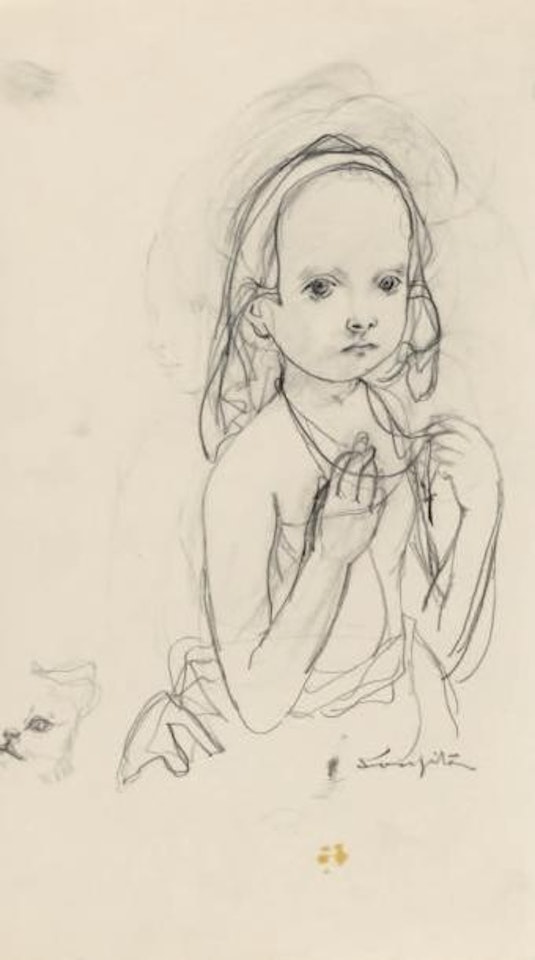 Petite fille tenant sa croix by Leonard Tsuguharu Foujita