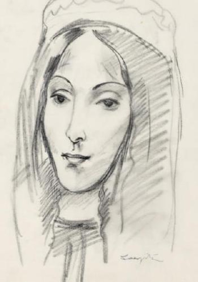 Femme au voile by Leonard Tsuguharu Foujita