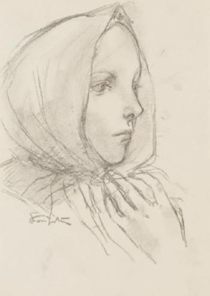 Femme à la cape by Leonard Tsuguharu Foujita