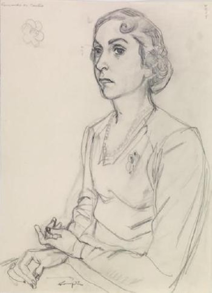 Portrait de Madame Maria Fernandez Ardavin de Castro by Leonard Tsuguharu Foujita