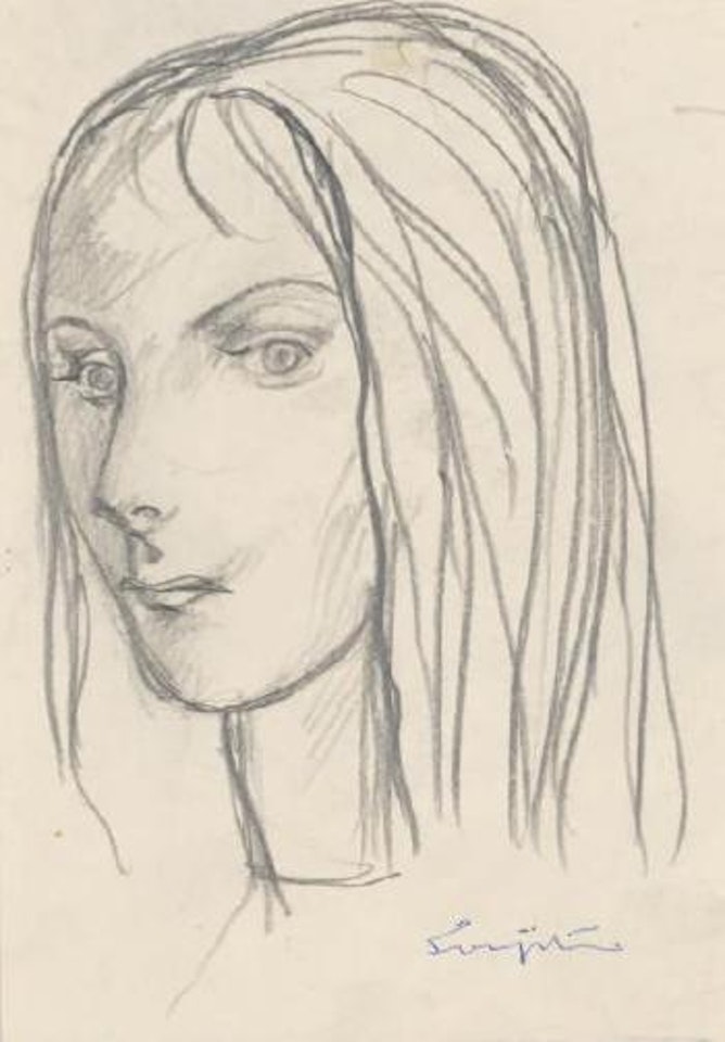 Visage de jeune fille by Leonard Tsuguharu Foujita