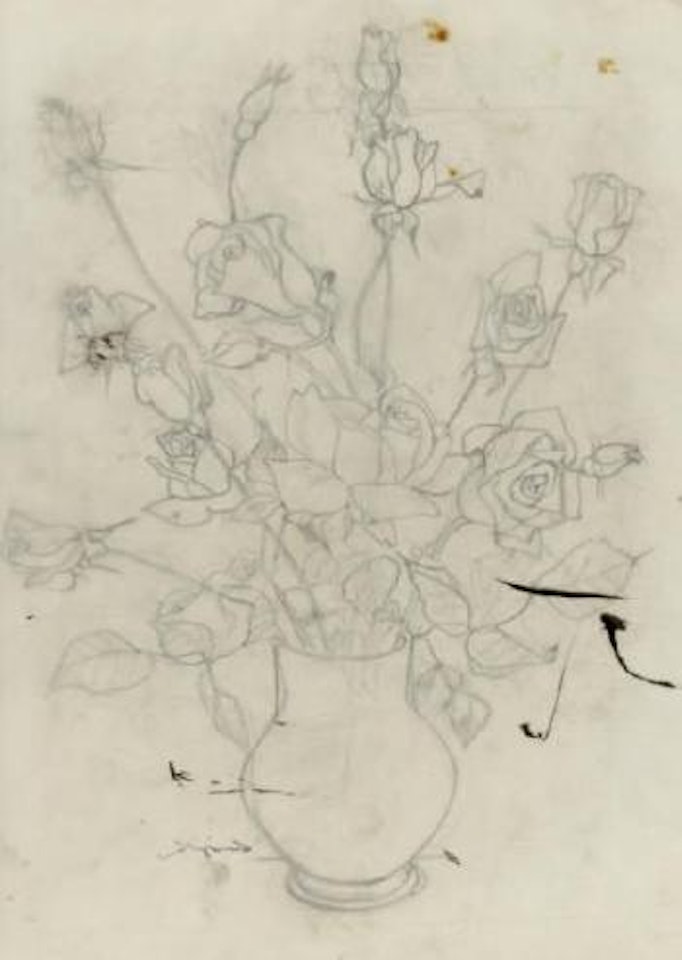 Roses dans un vase by Leonard Tsuguharu Foujita