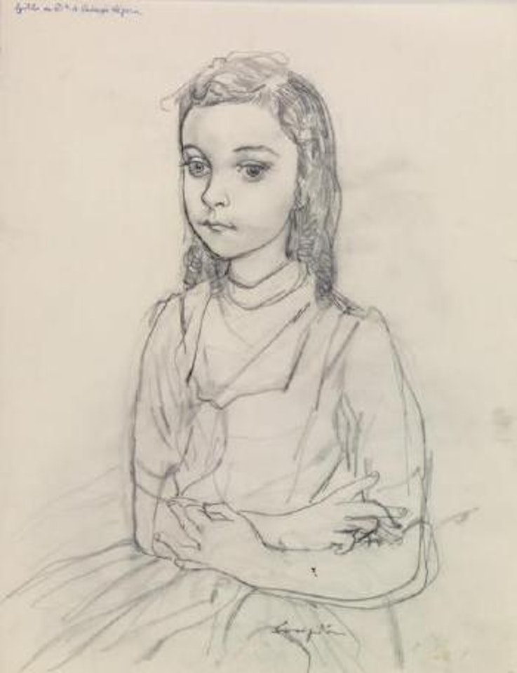 La fille du docteur Vallejo Nagera, Madrid by Leonard Tsuguharu Foujita