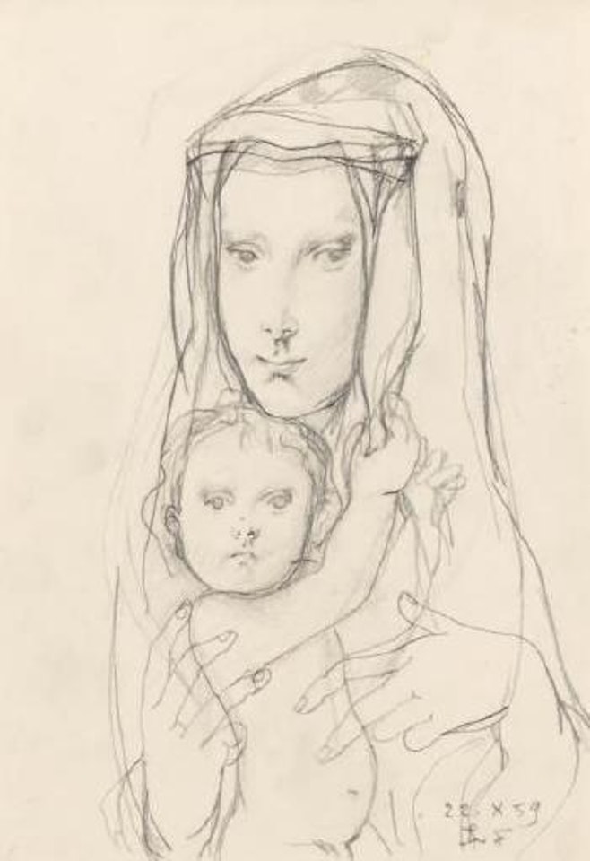 Mère et enfant by Leonard Tsuguharu Foujita