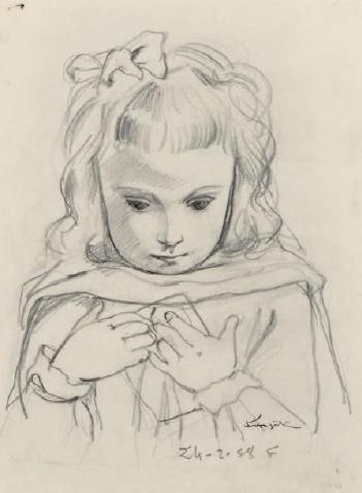 Le secret by Leonard Tsuguharu Foujita
