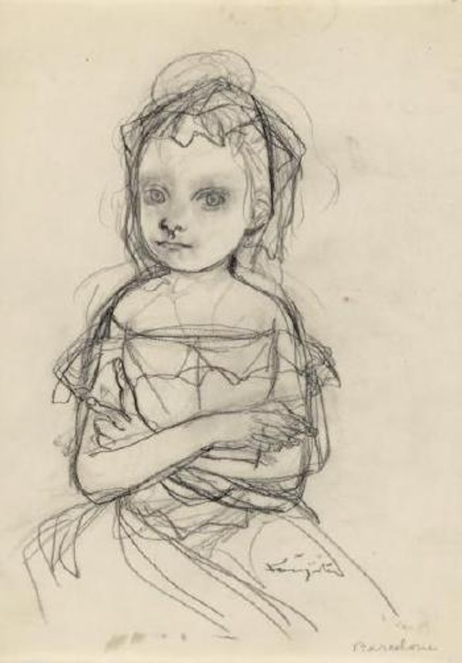 Petite fille aux bras croisés by Leonard Tsuguharu Foujita
