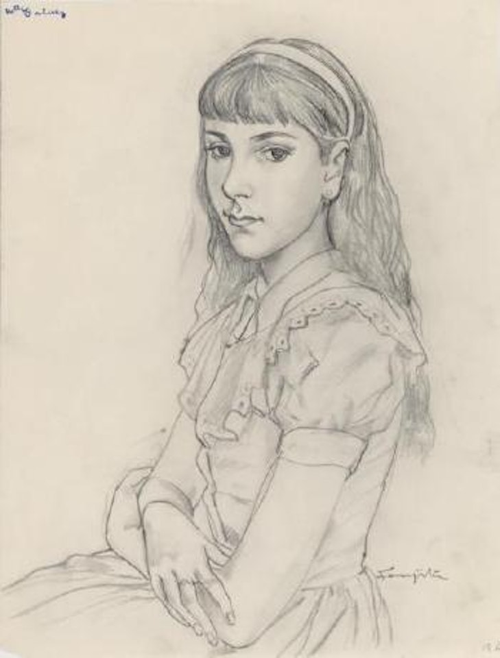 Jeune fille aux bras croisés (Mademoiselle Alvez) by Leonard Tsuguharu Foujita