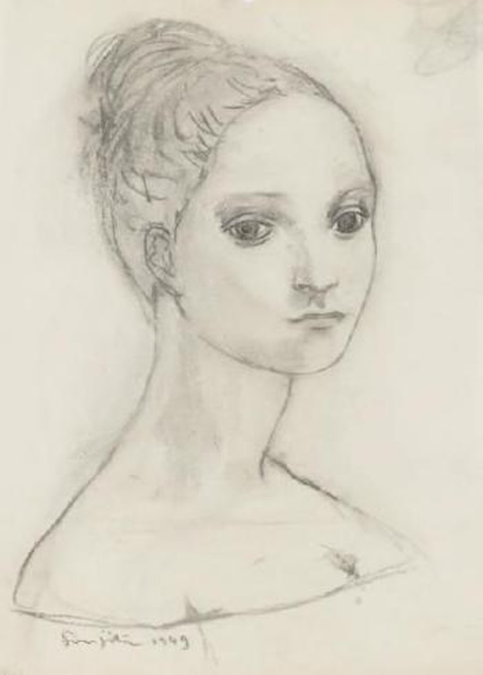Portrait de jeune fille by Leonard Tsuguharu Foujita