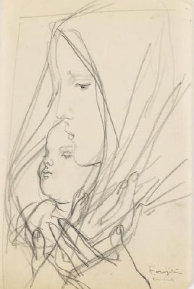 Maternité au voile by Leonard Tsuguharu Foujita
