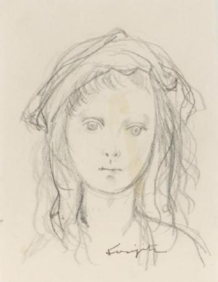 Jeune fille au fichu by Leonard Tsuguharu Foujita