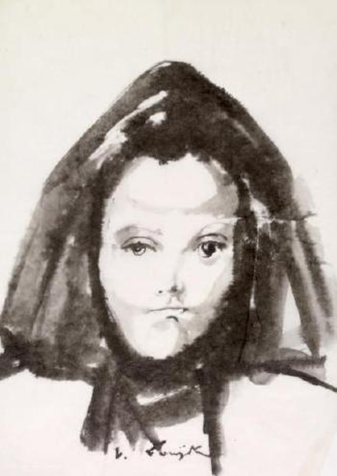 Portrait de jeune fille by Leonard Tsuguharu Foujita