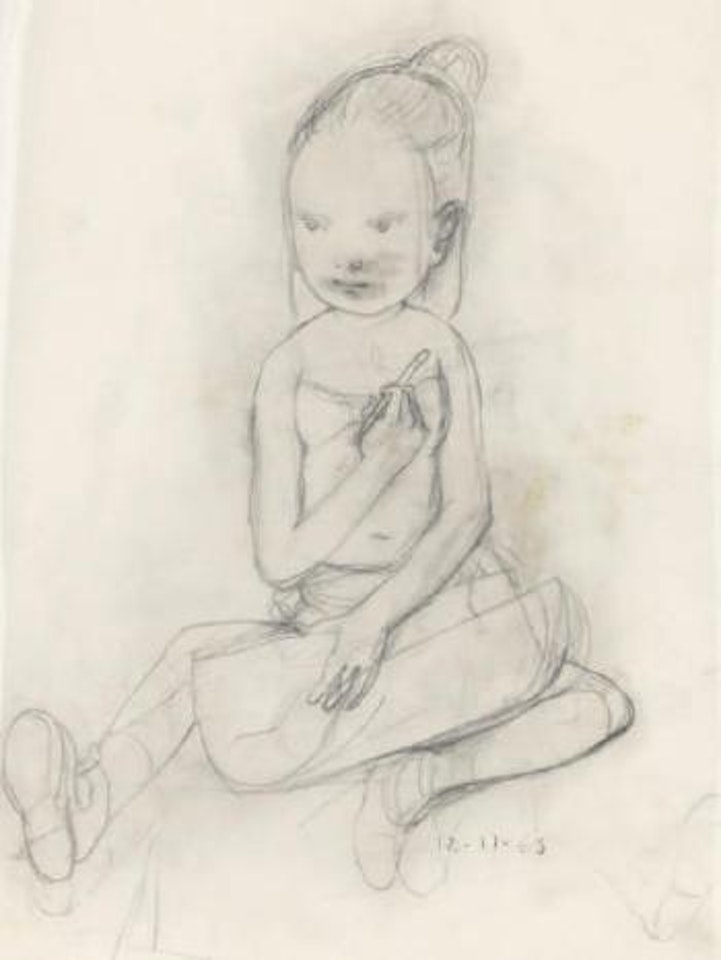 Petite fille aux petits nœuds by Leonard Tsuguharu Foujita