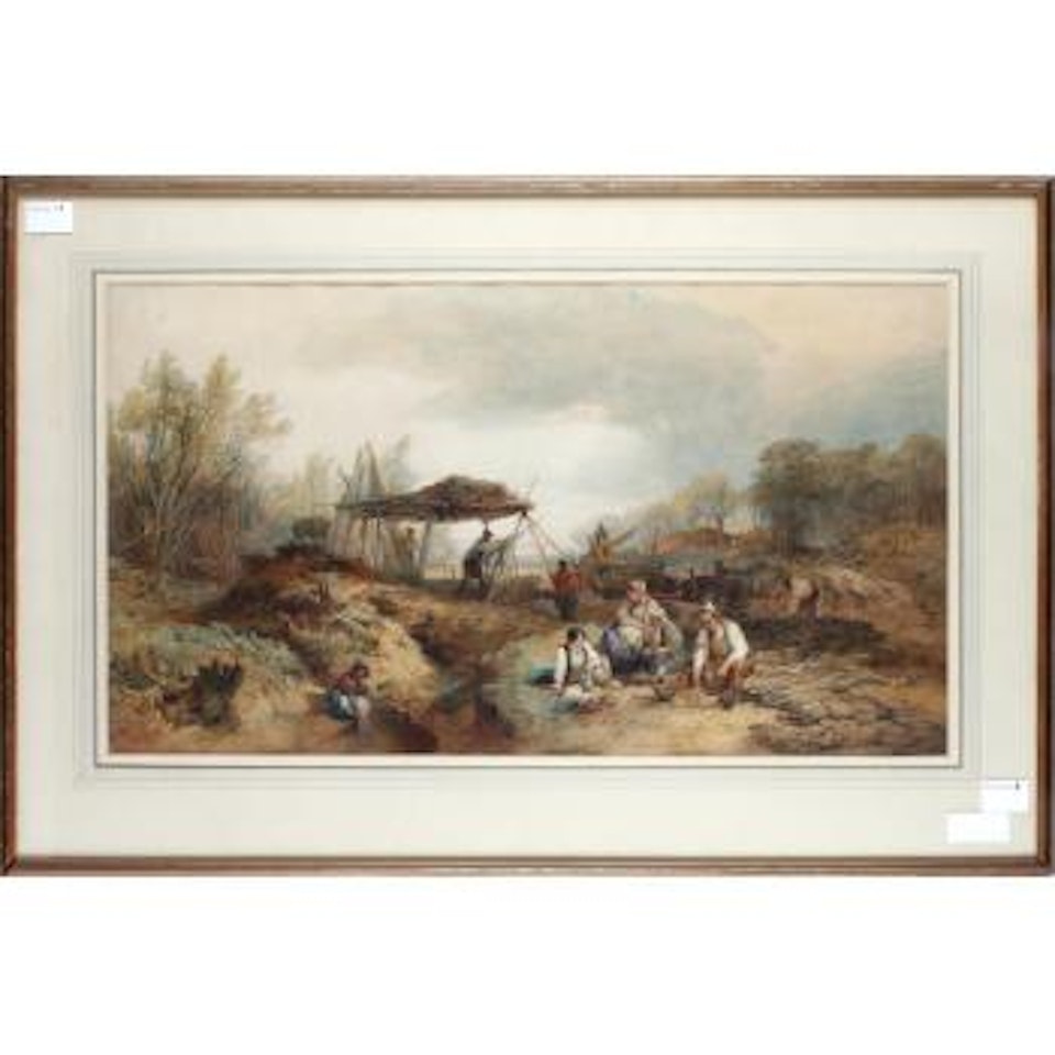Hoopshaving in a clearing in Bidborough, Kent by Edward Duncan