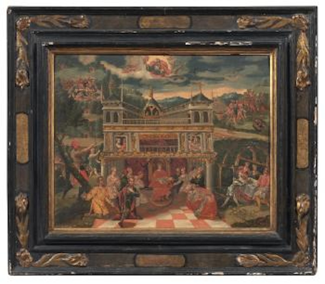 monarca, con in alto il Padreterno by Flemish School