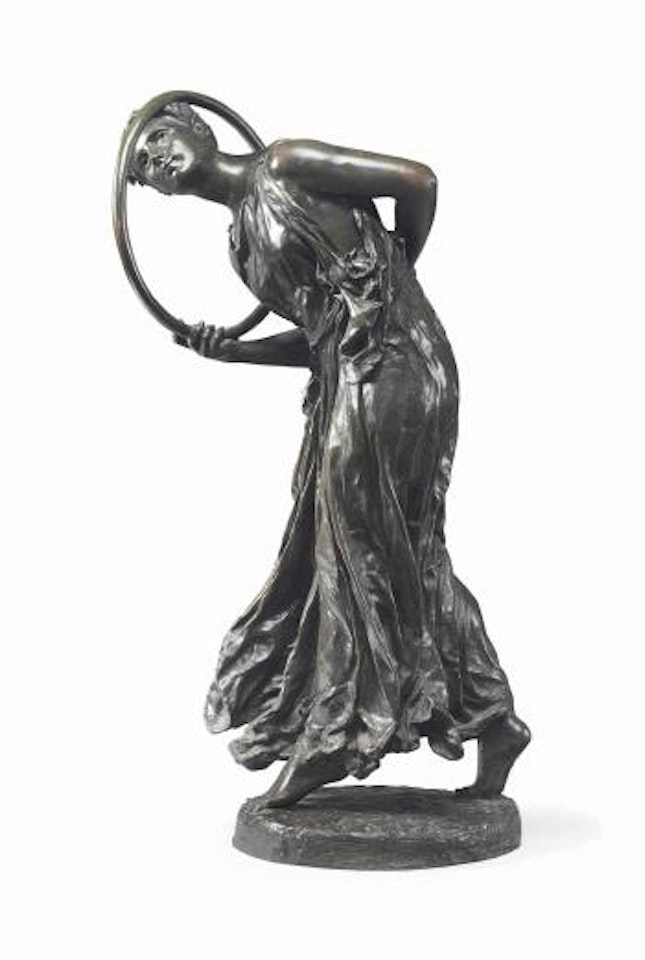 A French Figural Group, 'Joueuse De Cerceau' by Jean Léon Gérome