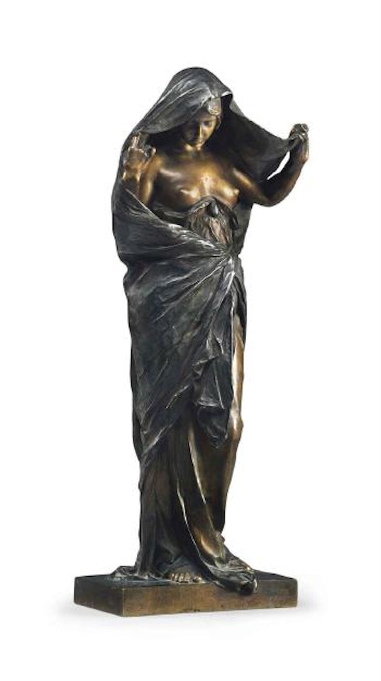 A French Figure, 'La Nature Se Devoilant' by Louis-Ernest Barrias