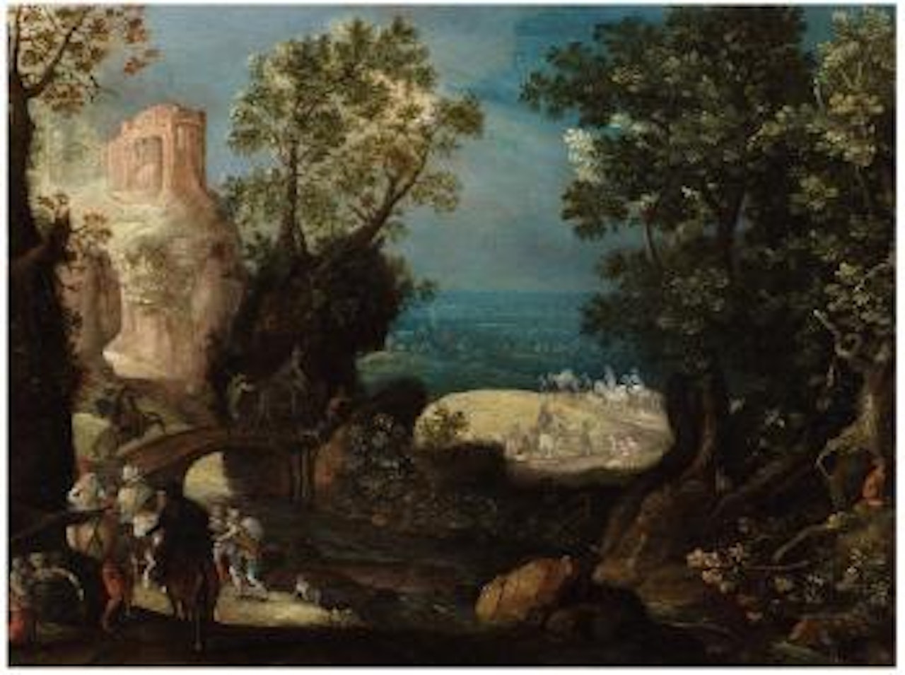 Landschaft Mit Reisenden by Anton Mirou