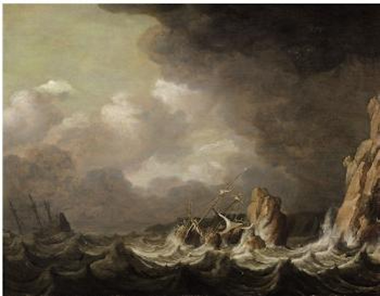 Schiffe Auf Stürmischer See by Pieter Mulier II