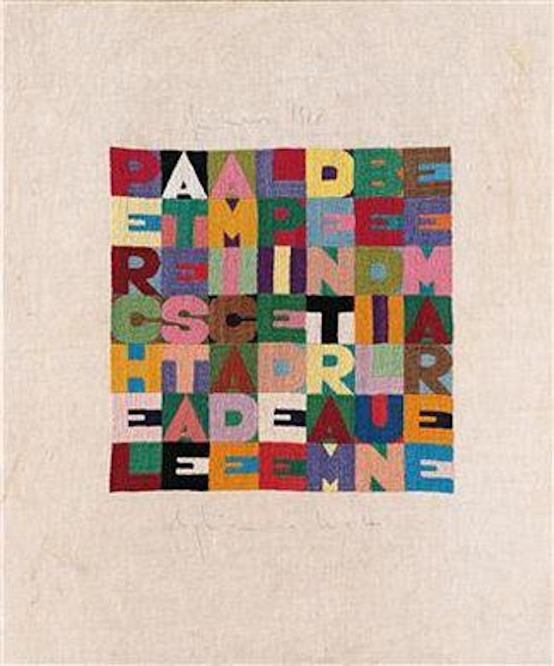 Perché la testa è amica del piede ed entrambe di lune e maree by Alighiero Boetti