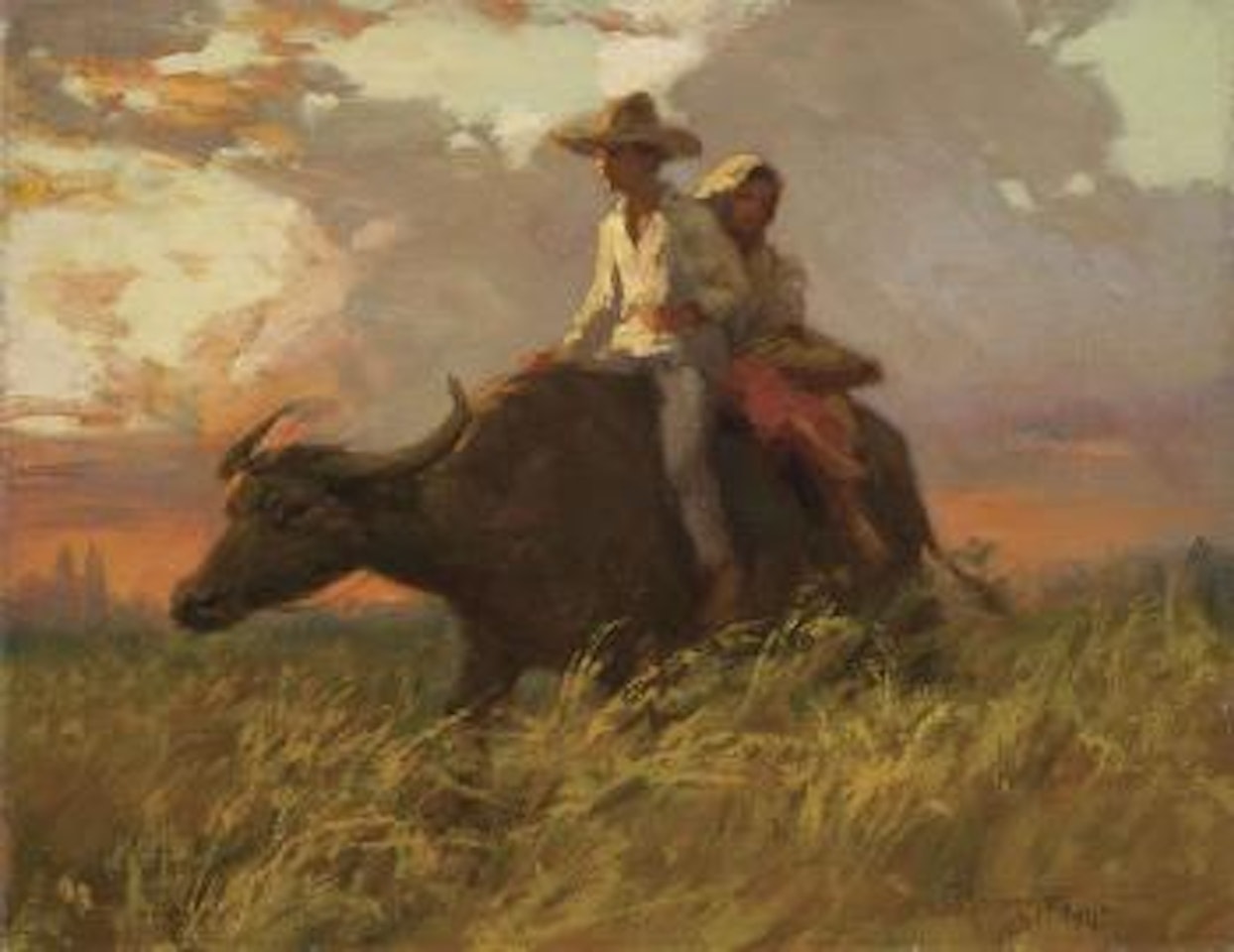 On the Way Home by Fernando Amorsolo