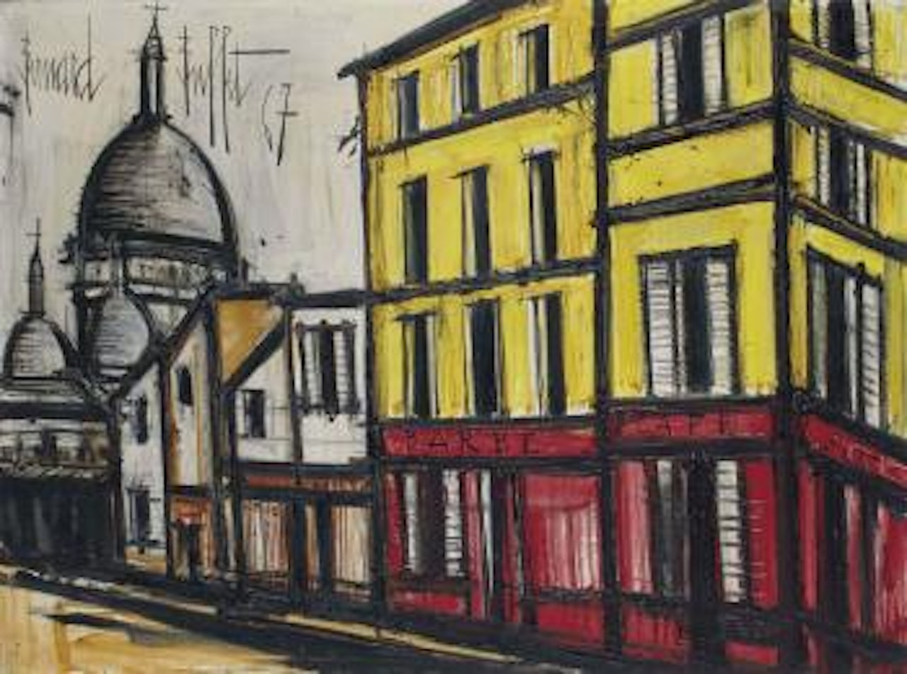 Le café Barbe à Montmartre by Bernard Buffet