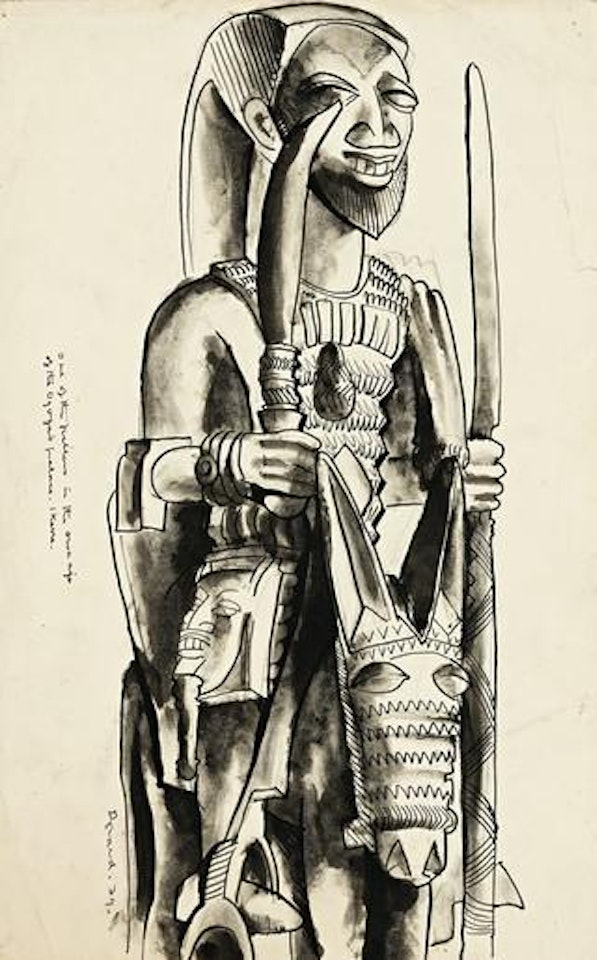 Pillar From Ogoga's Palace Ikerre by Donald Stuart Leslie Friend