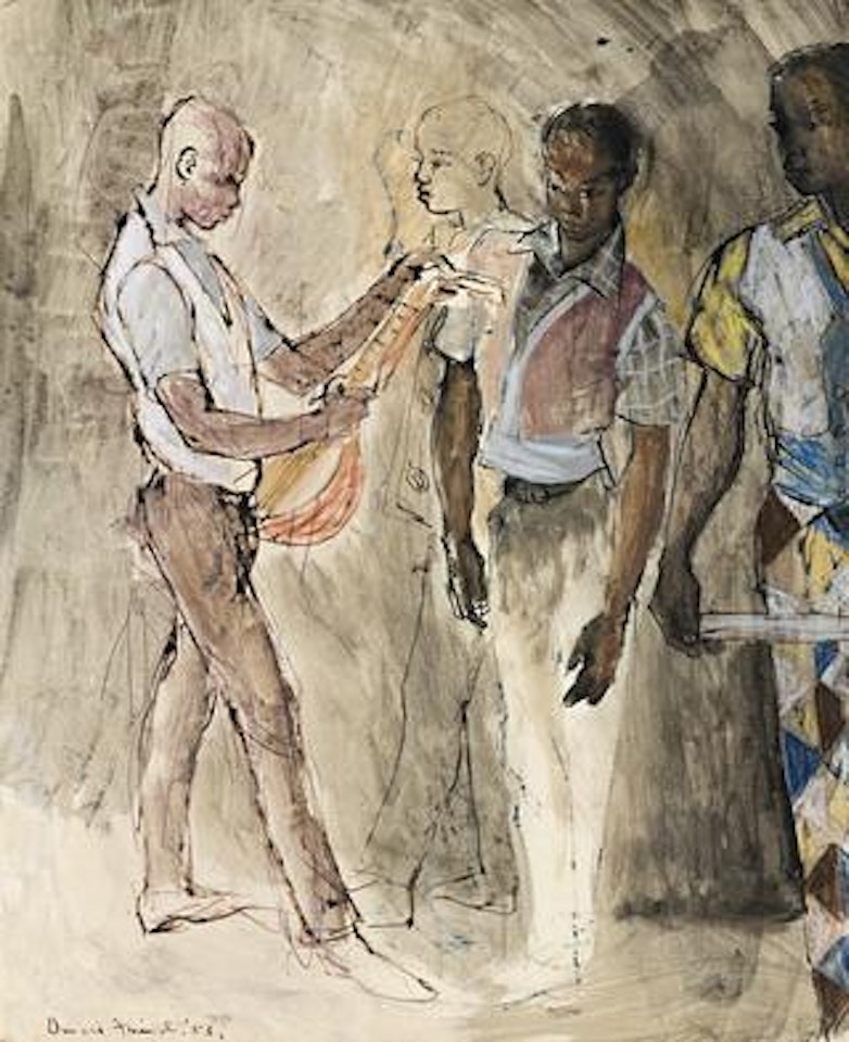 Negroes with a lute by Donald Stuart Leslie Friend