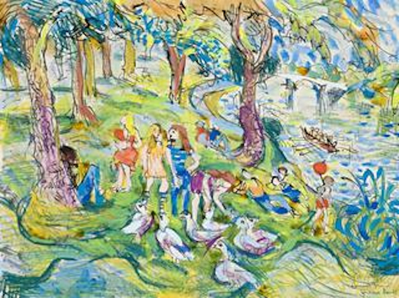 Yarra bank by Donald Stuart Leslie Friend