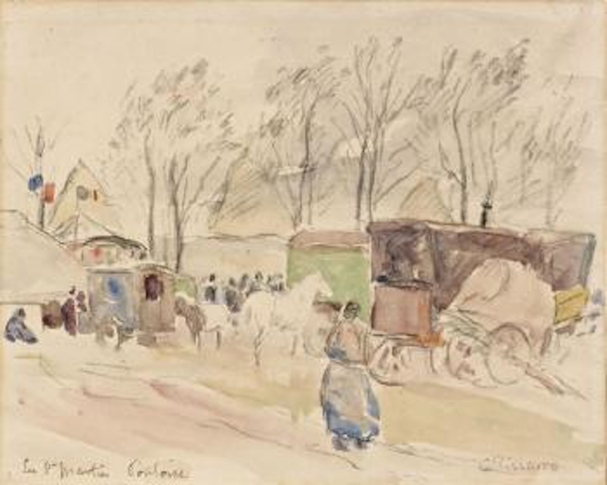 La Foire De Saint-Martin À Pontoise by Camille Pissarro