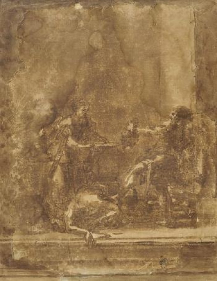 David tenant la tête de Goliath by Giovanni Domenico Tiepolo