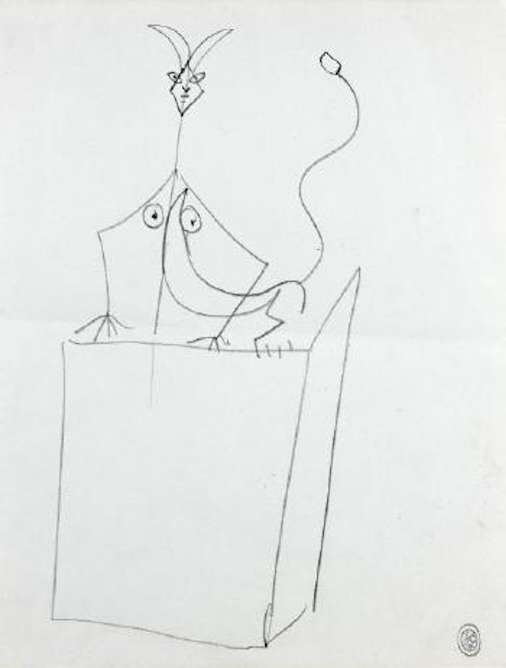 Petit sphinx sur un piedestal by Jean Cocteau