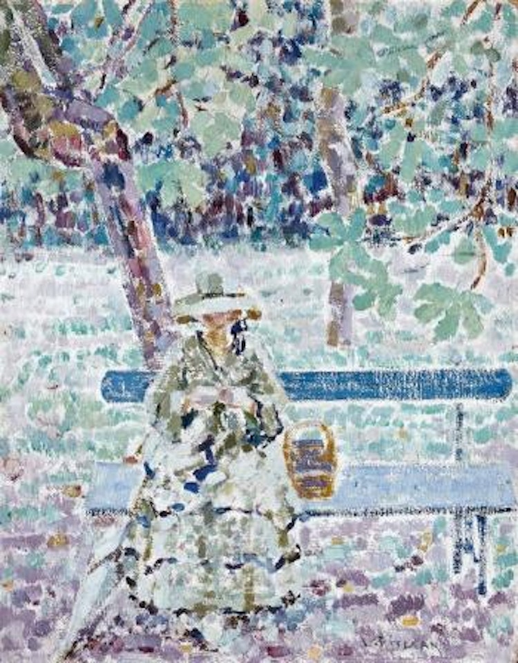 Jeune femme au jardin by Louis Ritman