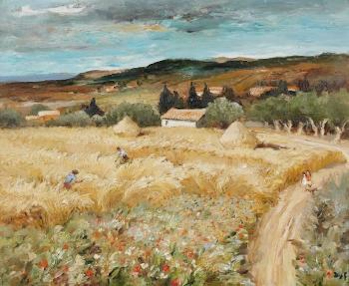Moisson en Provence by Marcel Dyf