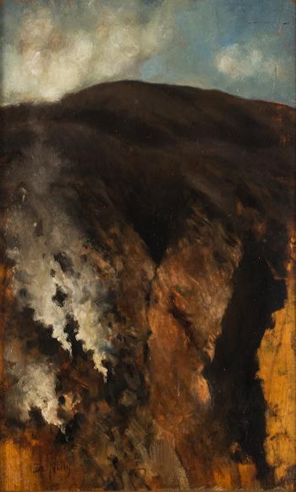 Sul Vesuvio durante l'eruzione by Giuseppe de Nittis