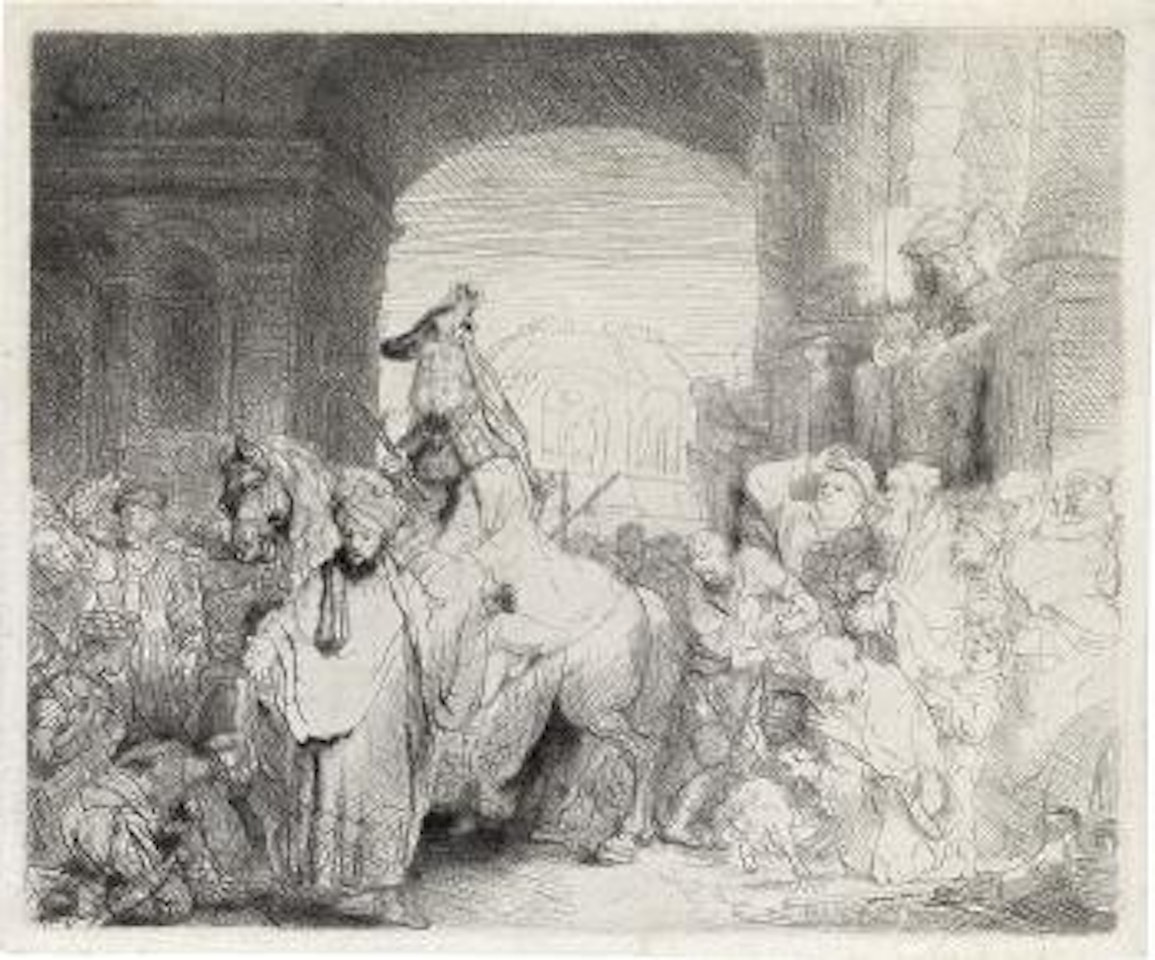 The Triumph of Mordecai by Attributed to Rembrandt Harmensz van Rijn
