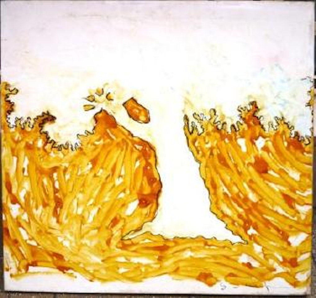 Composition abstraite jaune by Mario Schifano