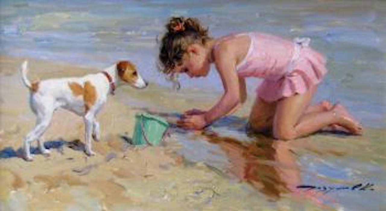 Jeu de sable à la plage by Constantin Razoumov