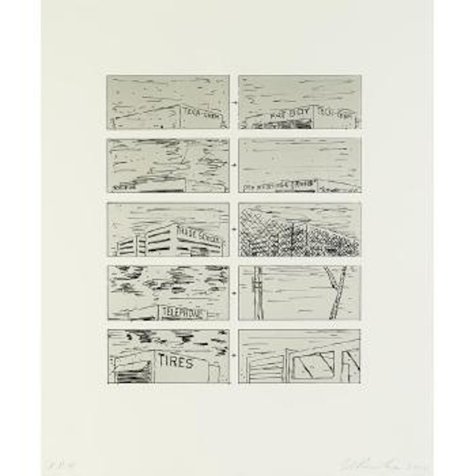 Black course of empire by Ed Ruscha