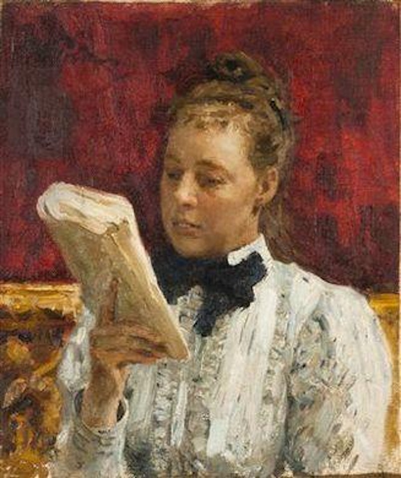 Portrait of N. B. Nordmanová (Nordmanová over a Book) by Ilya Yefimovich Repin