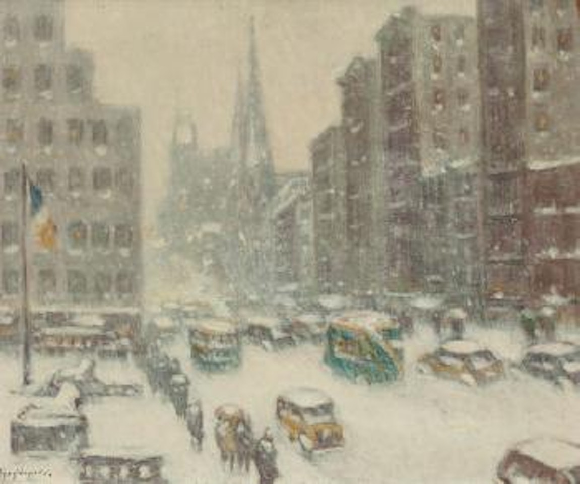 The Library, 5th Avenue by Guy Carleton Wiggins