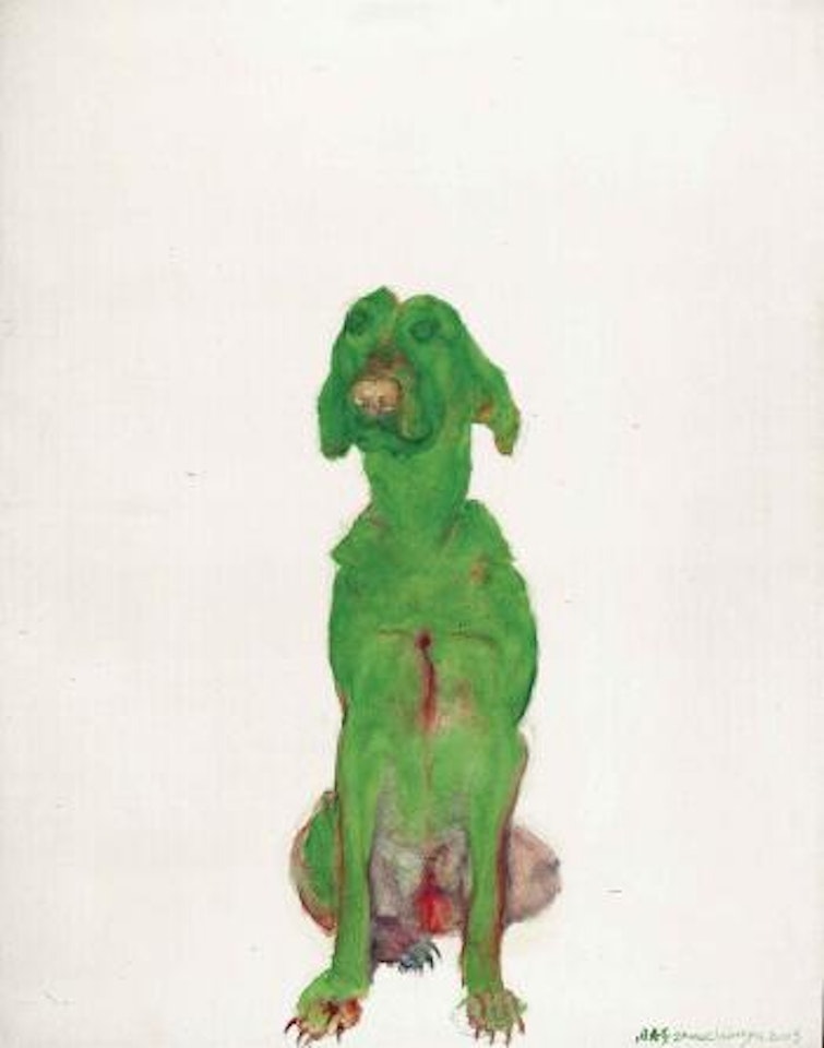 Green Dog Series by Zhou Chunya