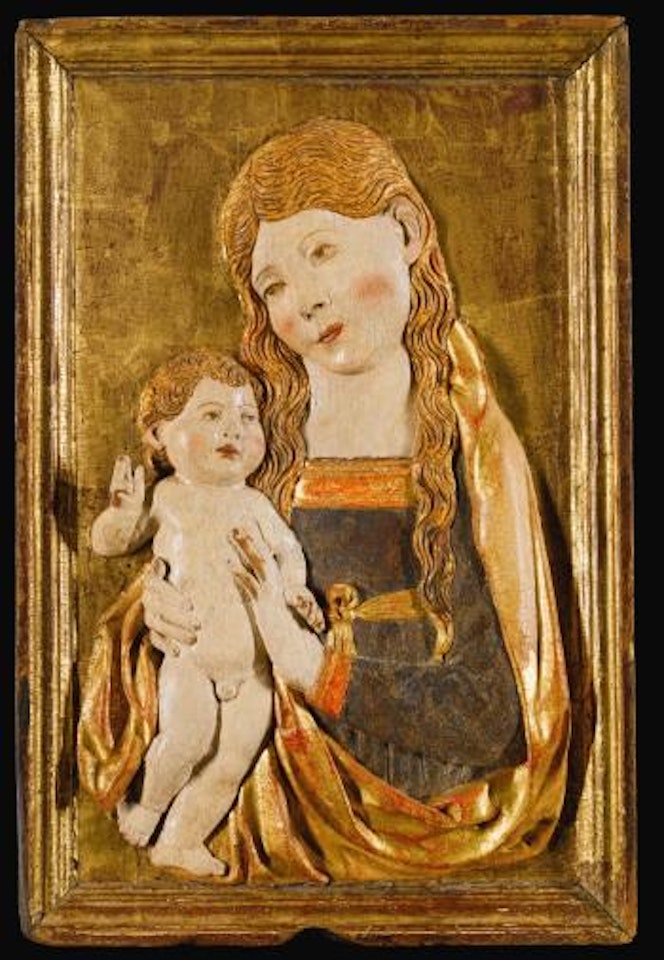 Relief With The Virgin And Child by Italian School