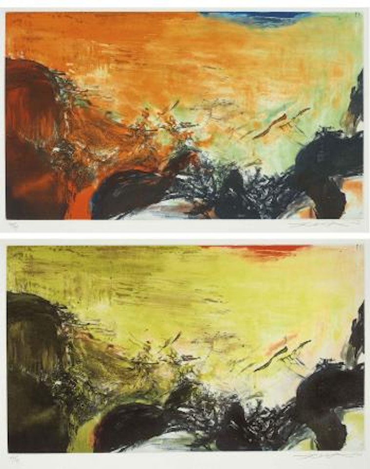 Untitled; & Untitled by Zao Wou-Ki