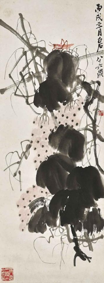 Grapes and Grasshopper by Qi Baishi