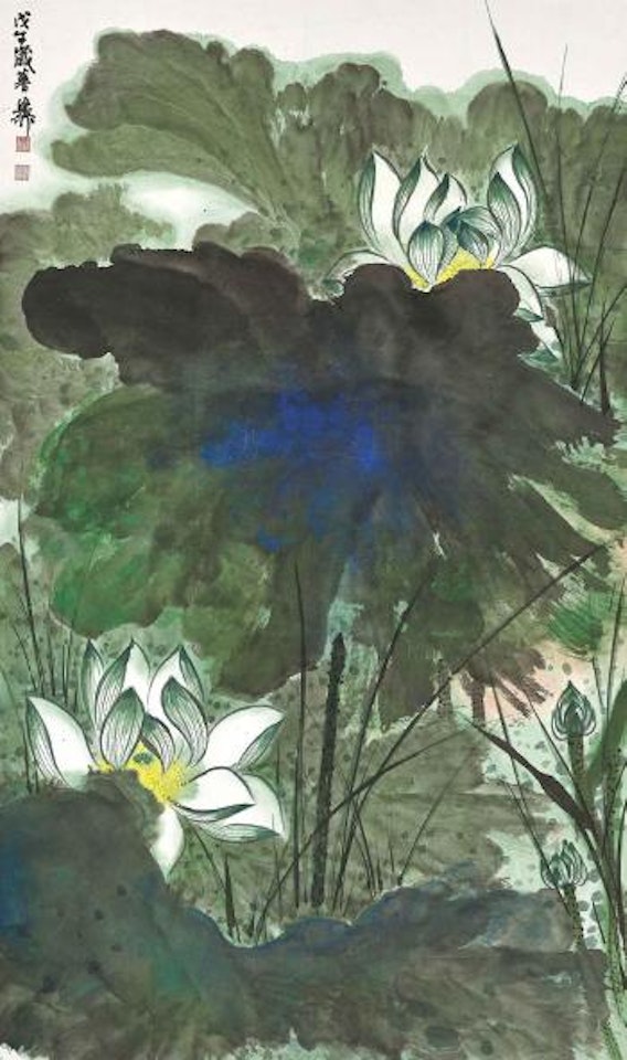 Lush Lotus Pond by Xie Zhiliu