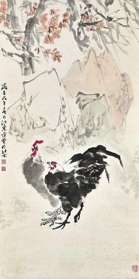 Hen and Rooster by Fan Zeng